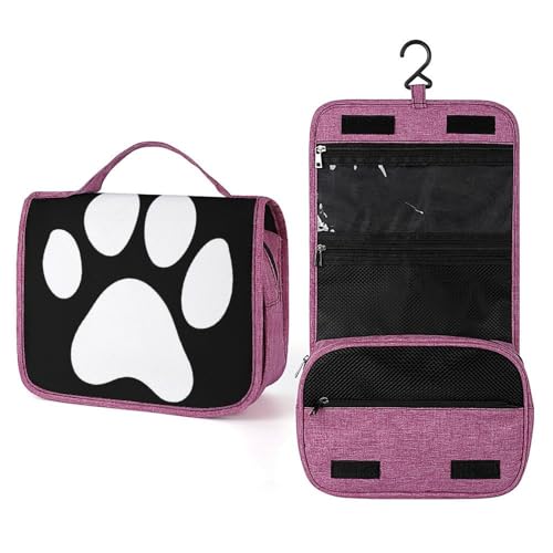 Silhouette of Animal Feet Reise-Kulturbeutel für Damen, zum Aufhängen, Make-up-Organizer mit Haken für Shampoo Silhouette of Animal Feet Reise-Kulturbeutel für Damen, zum Aufhängen, Make-up-Organizer mit Haken für Shampoo von Jubonexis