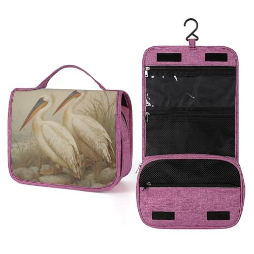 Two Pelicans Minimalismus Reise-Kulturbeutel für Damen, hängender Make-up-Organizer mit Haken für Shampoo Two Pelicans Minimalismus Reise-Kulturbeutel für Damen, hängender Make-up-Organizer mit Haken für Shampoo von Jubonexis