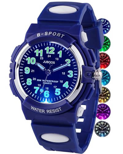 Juboos Neue 7-Farbige Kinderuhren, Kinderuhr Jungen Mädchen Analog Quartz Uhr mit Armbanduhr Kautschuk Wasserdicht Outdoor Sports Uhren Juboos Neue 7-Farbige Kinderuhren, Kinderuhr Jungen Mädchen Analog Quartz Uhr mit Armbanduhr Kautschuk Wasserdicht Outdoor Sports Uhren von Juboos
