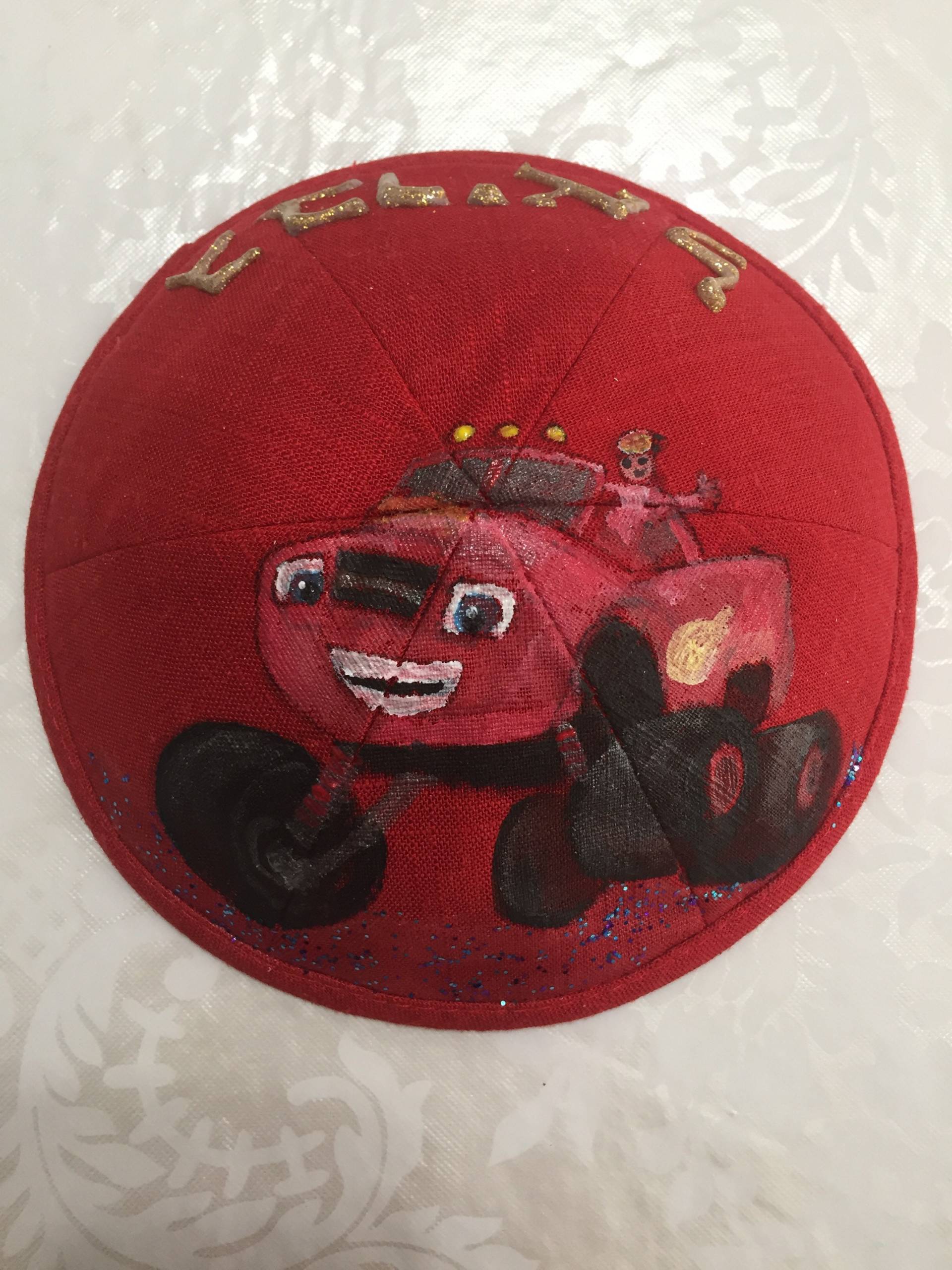 Handbemalte Kippot von JudaicaArtByMolly