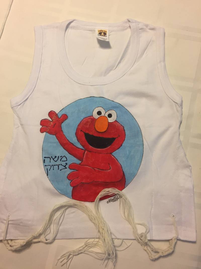 Handbemalte Talit Katan/Tzitzit Für Upsherinish/Chalakeh von JudaicaArtByMolly