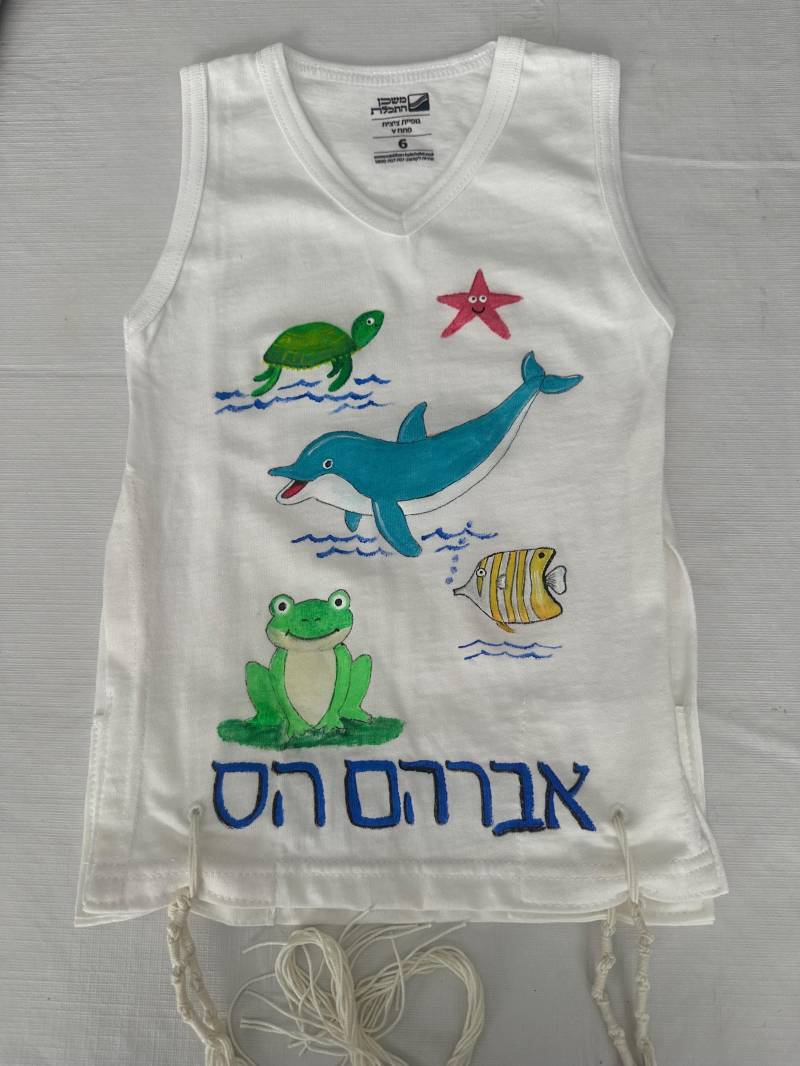 Handbemalter Tzitzit/Talit Für Upsherinish/Chalakeh von JudaicaArtByMolly