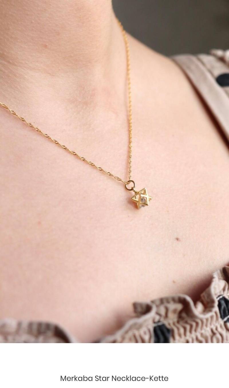 Magen David, David Necklace, Star Of Sterling Silver, 925 Gold Plated, Stern Kette, Merkaba Magen David, David Necklace, Star Of Sterling Silver, 925 Gold Plated, Stern Kette, Merkaba von JudaicaJewellery