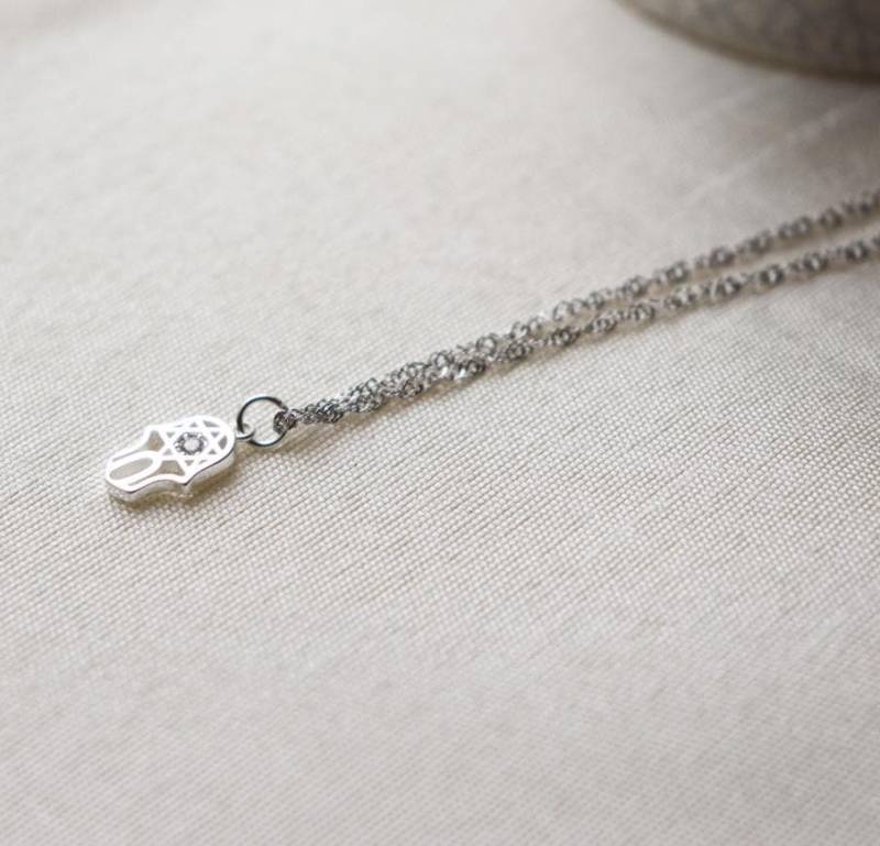 Magen David Hamsa Necklace, Star Of Sterling Silver, 925 Silver Gold Plated, Stern, Gemstone, Edelstein, Hand Miriam Magen David Hamsa Necklace, Star Of Sterling Silver, 925 Silver Gold Plated, Stern, Gemstone, Edelstein, Hand Miriam von JudaicaJewellery