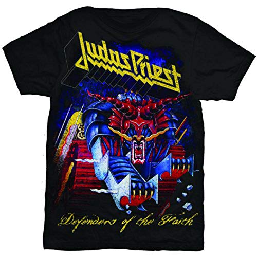 Collectors Mine Herren T-Shirt Judas Priest-Defender of Faith, Gr. 46 (S), Schwarz (Schwarz) von Judas Priest