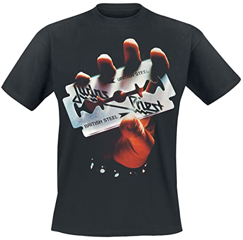 Judas Priest British Steel Anniversary 2020 Männer T-Shirt schwarz S 100% Baumwolle Band-Merch, Bands von Judas Priest