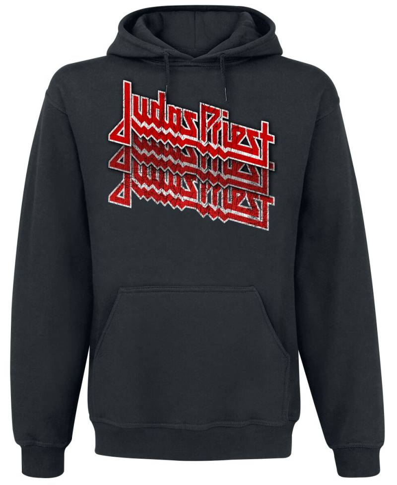 Judas Priest Fading Repeat Logo Kapuzenpullover schwarz in M von Judas Priest