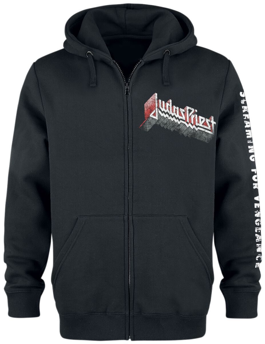 Judas Priest Kapuzenjacke - Vengeance - S bis XXL - für Männer - Größe M - schwarz  - Lizenziertes Merchandise! von Judas Priest