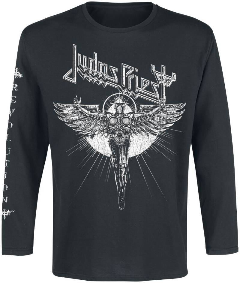 Judas Priest Langarmshirt - Revolution Album - S bis XXL - für Männer - Größe S - schwarz  - Lizenziertes Merchandise! von Judas Priest