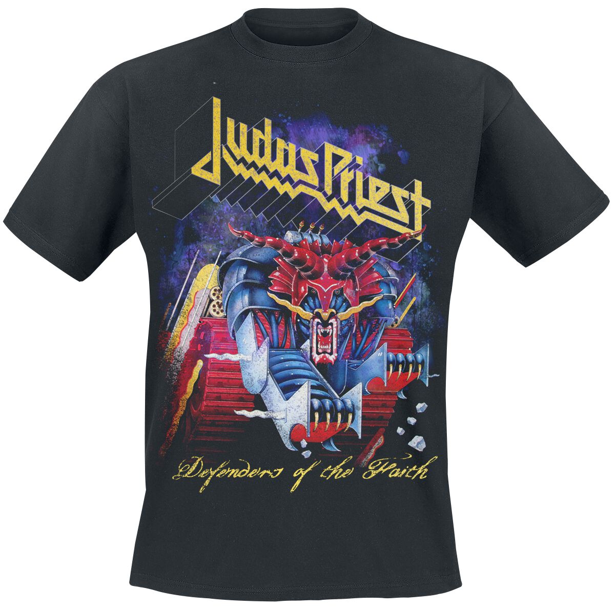 Judas Priest T-Shirt - Defenders Blowup - S bis XXL - für Männer - Größe S - schwarz  - Lizenziertes Merchandise! von Judas Priest