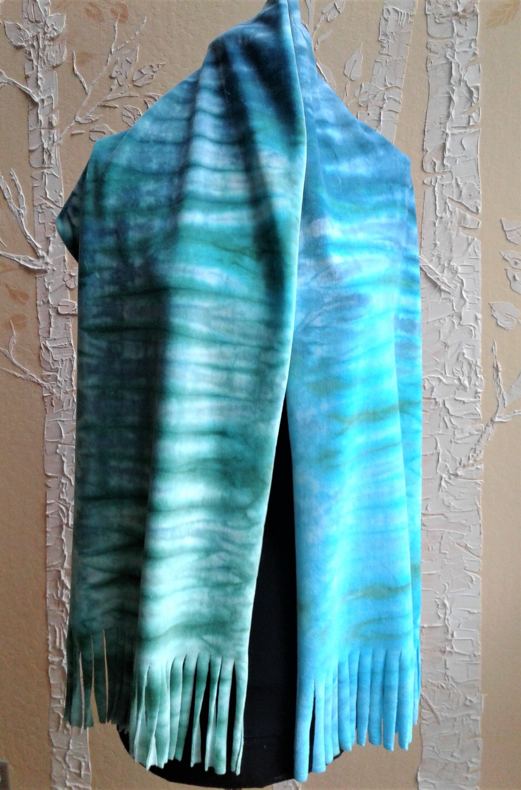 Von Hand Gefärbt Baumwollschal-Rayon-Samt in Türkis, Petrol, Seegras, Grün, Seafoam Von Hand Gefärbt Baumwollschal-Rayon-Samt in Türkis, Petrol, Seegras, Grün, Seafoam von JudiStackArtwear