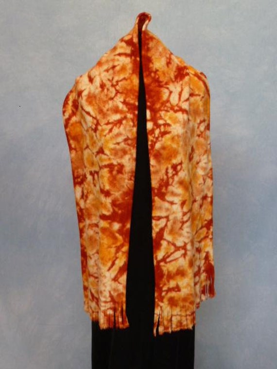 Warmer Und Weicher 100% Natürlicher Bambusfleece-Plüsch-Schal in Kürbis, Mohnblumen Orange von JudiStackArtwear