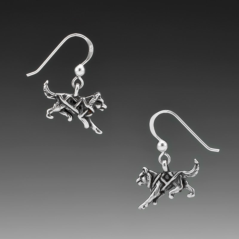 Schlittenhund Ohrringe, Haken, Hunde Mushing Schmuck, Alaskan Sterling Silber Edelstahl Ohrhaken, Porto Frei Schlittenhund Ohrringe, Haken, Hunde Mushing Schmuck, Alaskan Sterling Silber Edelstahl Ohrhaken, Porto Frei von JudieGummDesigns