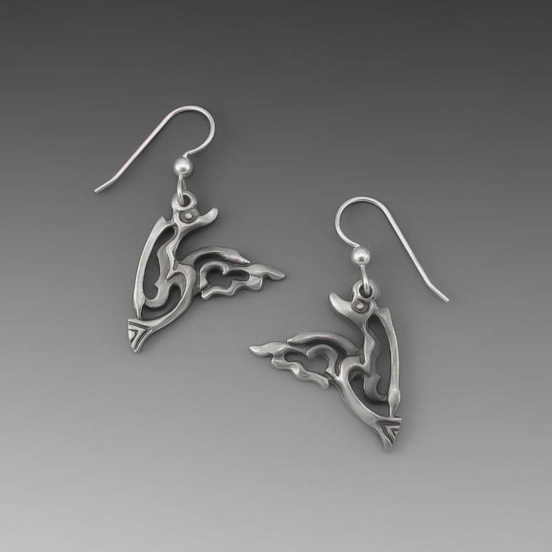 Schwanengeist, Zinnohrringe, Alaska-Schmuckdesigns, Partner Für Leben, Vogelschmuck, Edelstahl-Ohrhaken Schwanengeist, Zinnohrringe, Alaska-Schmuckdesigns, Partner Für Leben, Vogelschmuck, Edelstahl-Ohrhaken von JudieGummDesigns