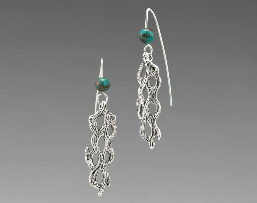 Wüste Spitze Ohrringe, Jaspis, Blauer Himmel Sterling, Kaktus Skelett Schmuck, Kostenloses Porto Wüste Spitze Ohrringe, Jaspis, Blauer Himmel Sterling, Kaktus Skelett Schmuck, Kostenloses Porto von JudieGummDesigns