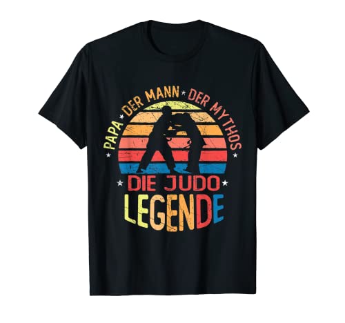 Herren Papa Judo Legende Kampfsport Judoka Kampfkunst Vatertag T-Shirt von Judo Coole Retro Geschenke Judoka für Papa Shop