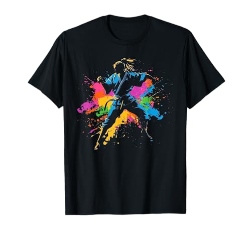 Japan Kampfsport Judoka Splash Art Jujutsu Judo Frau Mädchen T-Shirt von Judo Jiu Jitsu Japan Kampfsportler Geschenkidee