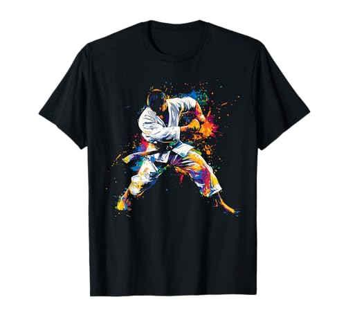 Japan Kampfsport Judoka Splash Art Jujutsu Judo Mann Junge T-Shirt von Judo Jiu Jitsu Japan Kampfsportler Geschenkidee