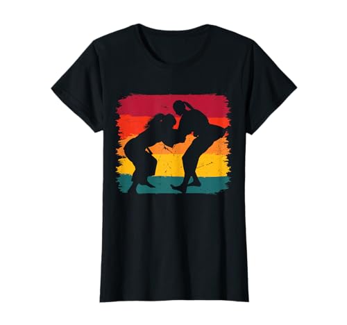 Judoka Kampfsportlerin Judotraining Retro Judo Mädchen T-Shirt Judoka Kampfsportlerin Judotraining Retro Judo Mädchen T-Shirt von Judoschule Kampfsport Judotrainerin Judokampf Frau
