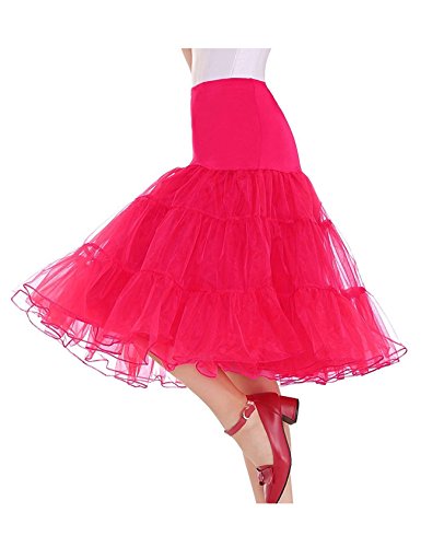 Jueshanzj Damen Vintage Ballett Tutu Unterröcke Petticoat Reifrock Rose XXXXXXL von Jueshanzj