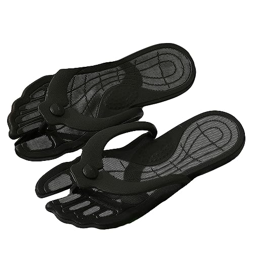 Jueshanzj Faltbare Hausschuhe Frauen Tragbare Meer Flip Flops, Schwarz, 6 von Jueshanzj