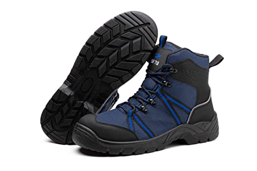 Jueshanzj Hida Sicherheitsschuhe Sicherheitsschuhe Herren Arbeitsschuhe Herren Arbeits- & Utility-Schuhe Arbeitsstiefel Sicherheitsstiefel, blau, 44 EU von Jueshanzj
