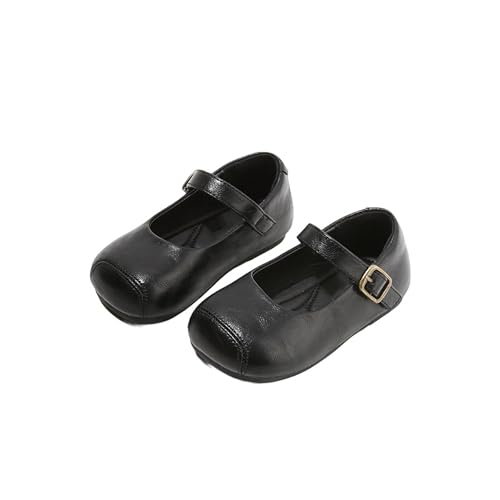 Jueshanzj Mary Jane Mädchen-Schuhe, weiche Sohle, rutschfest, atmungsaktiv, runde Zehen, Leder, flache Schuhe für Frühling und Herbst, Schwarz 2, 13 Toddler Jueshanzj Mary Jane Mädchen-Schuhe, weiche Sohle, rutschfest, atmungsaktiv, runde Zehen, Leder, flache Schuhe für Frühling und Herbst, Schwarz 2, 13 Toddler von Jueshanzj