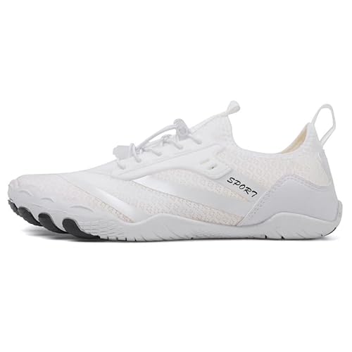 Jueshanzj Wasserschuhe Herren und Damen Atmungsaktiv Tauchen Schnorchelschuhe Outdoor rutschfeste Schuhe, Weiß, 7 Women/7 Men von Jueshanzj