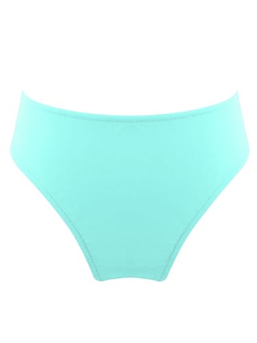 Jugaoge Mädchen Bikinihose Blumenmuster Bikini Slip Tropical Print Bademode Tankini Hotpants Low Rise Hipster Panty Bademode Unterteil Hellblaugrün 122-128/7-8 Jahre von Jugaoge