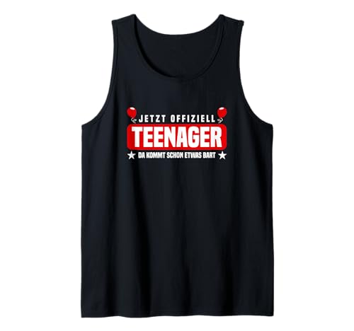 Herren Offiziell Teenager Bart Sprüche Party Mitgebsel Jugendweihe Tank Top von Jugendweihe Gastgeschenk und Party Mitgebsel