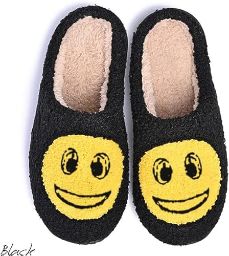 Jugsar Hausschuhe Damen Winter Plüsch Pantoffeln Herren Warme Hausschuhe Frauen Bequeme Slippers Unisex Schwarz 37/38 von Jugsar