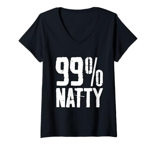 Damen Nicht Natty Gym 99% Natty T-Shirt mit V-Ausschnitt von Juiced Up Apparel