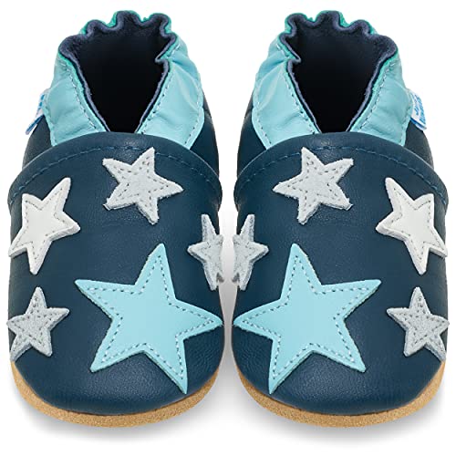 Juicy Bumbles Lauflernschuhe Jungen Krabbelschuhe Baby Schuhe 2-3 Jahre Blaue Sterne von Juicy Bumbles