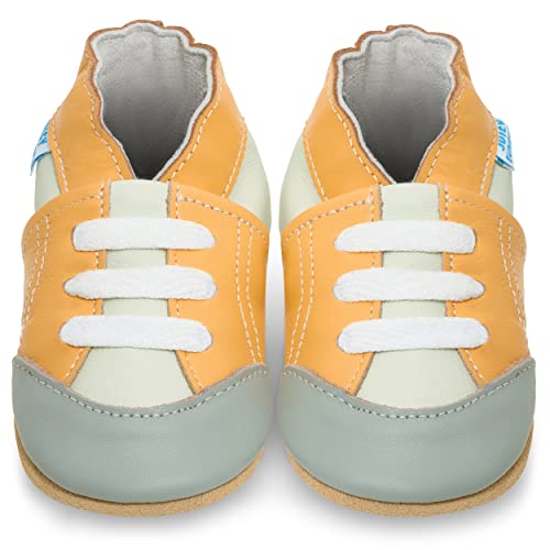 Juicy Bumbles Lauflernschuhe Jungen Krabbelschuhe Baby Schuhe 12-18 Monate Gelbe Turnschuhe von Juicy Bumbles