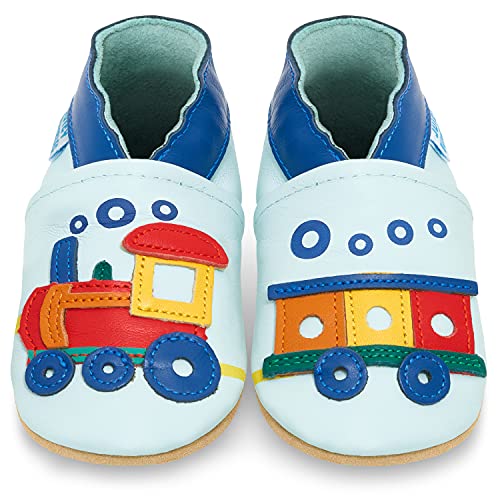 Juicy Bumbles Lauflernschuhe Jungen Krabbelschuhe Babyschuhe/Lokomotive 0-6 Monate (Größe 19/20) von Juicy Bumbles