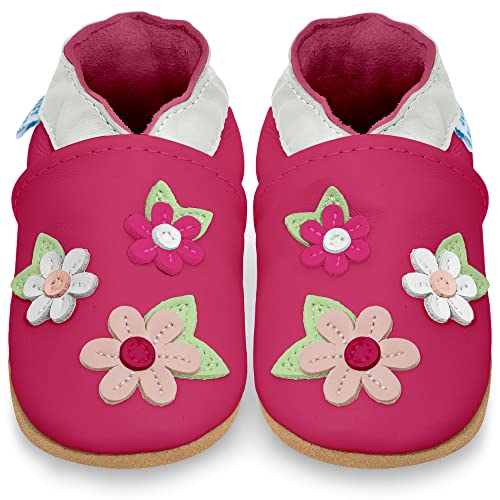 Juicy Bumbles Lauflernschuhe Mädchen Krabbelschuhe Baby Hausschuhe Babyschuhe 2-3 Jahre Rosa Blüten von Juicy Bumbles