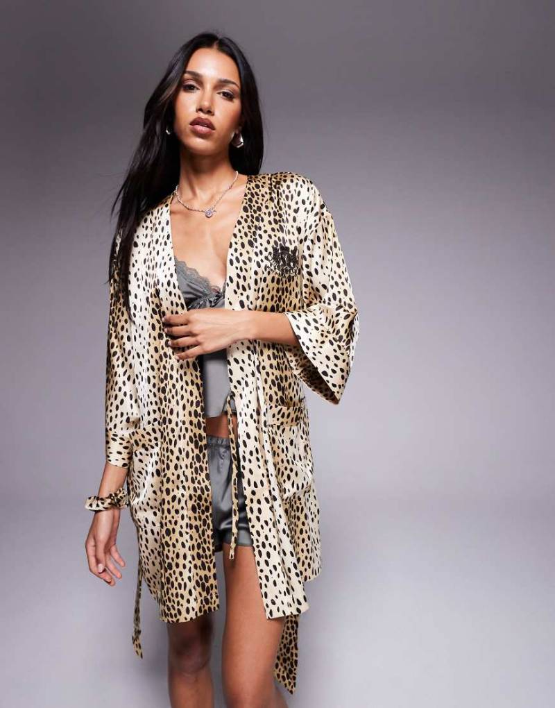 Juicy Couture - Bademantel-Set mit Gepardenmuster in Natur-Brown von Juicy Couture