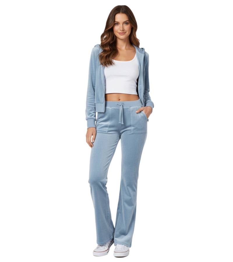 Juicy Couture Caisa Damen Jogginghosen JC-Logo auf der linken Vordertasche bluestone von Juicy Couture