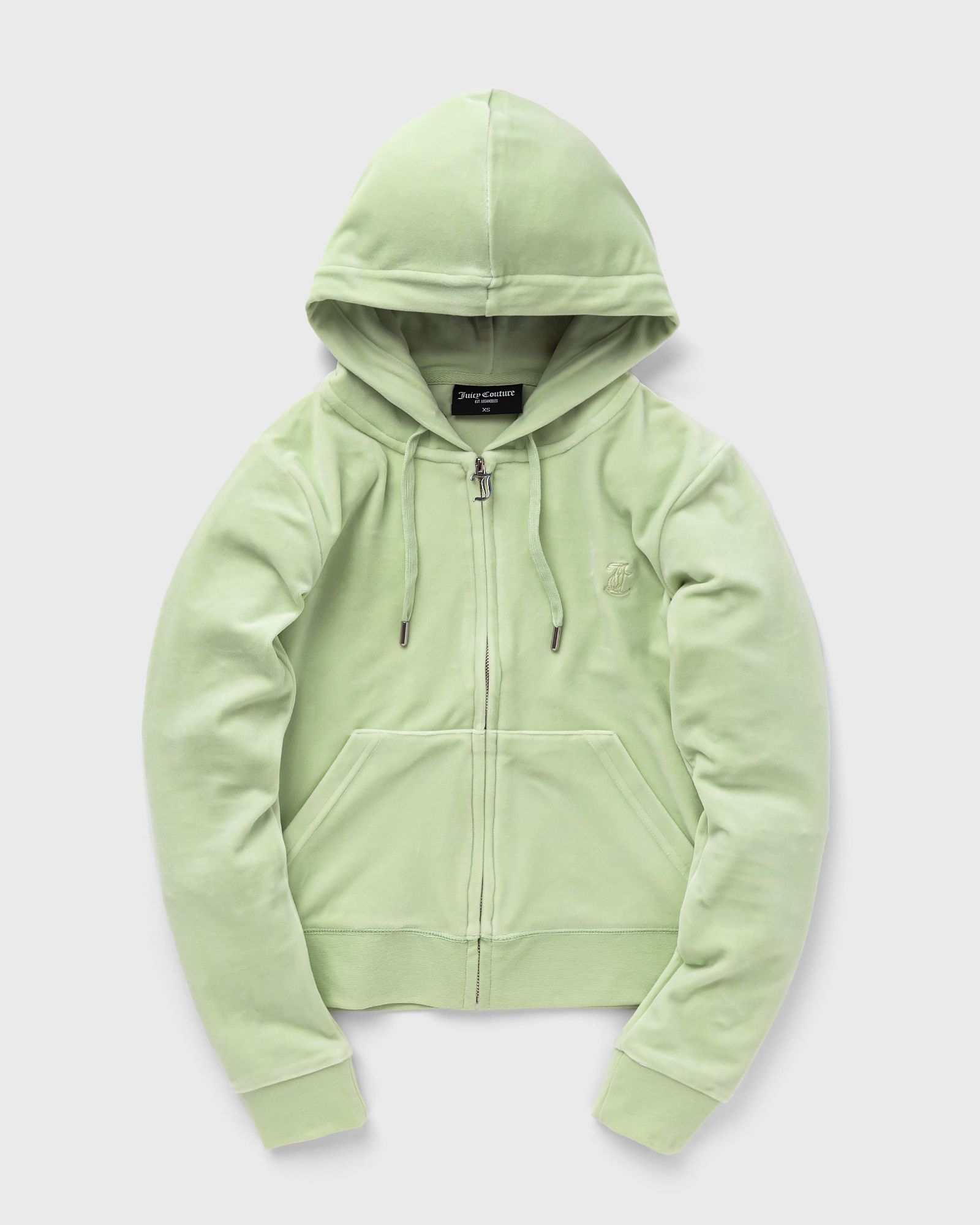 Juicy Couture Classic Velour Robertson Zip Hoodie women Zippers green in Größe:L von Juicy Couture