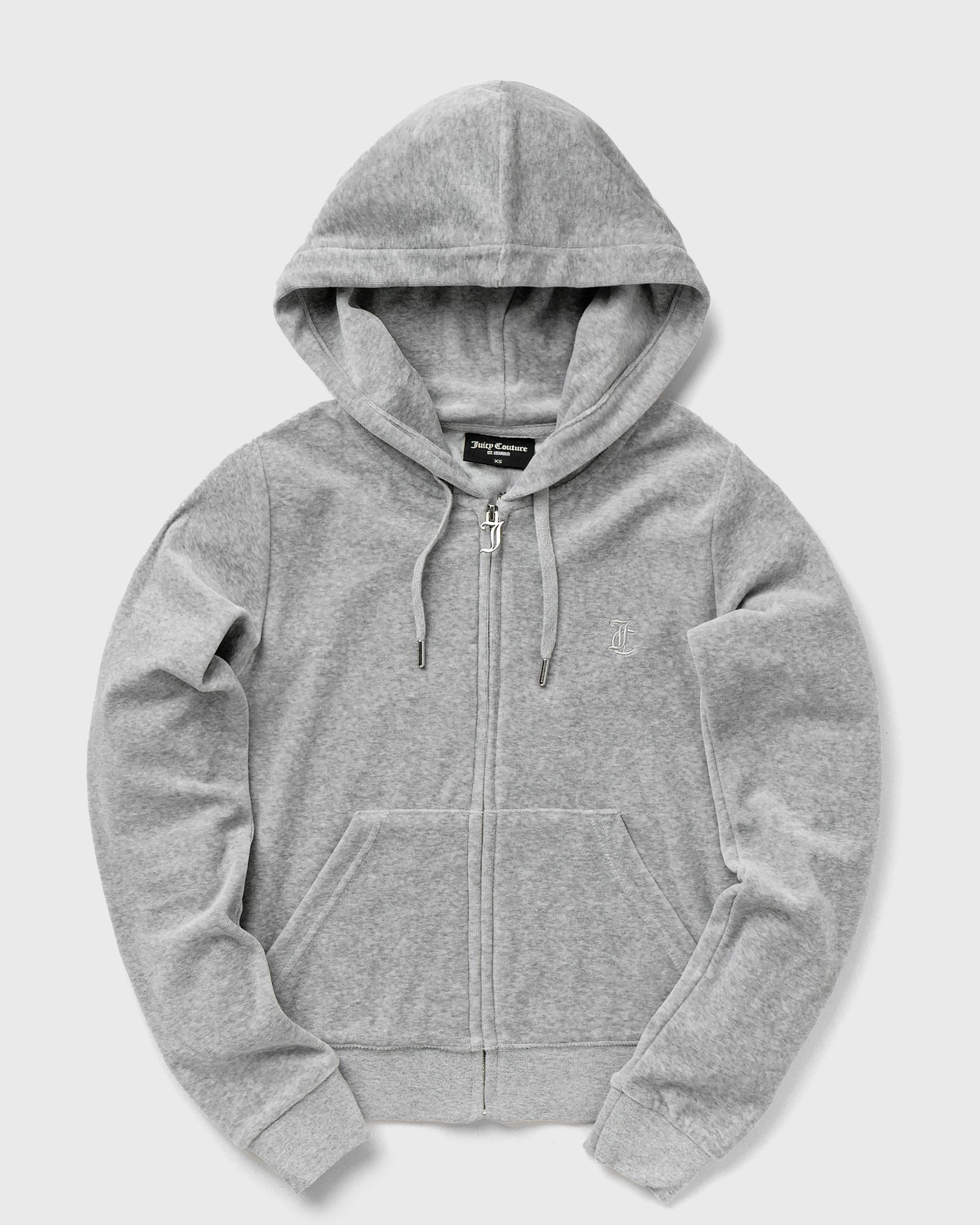 Juicy Couture Classic Velour Robertson Zip Hoodie women Zippers grey in Größe:L von Juicy Couture