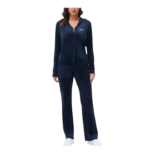 Juicy Couture Damen Bling Velours Hoodie, Regal Blue, XXL Juicy Couture Damen Bling Velours Hoodie, Regal Blue, XXL von Juicy Couture