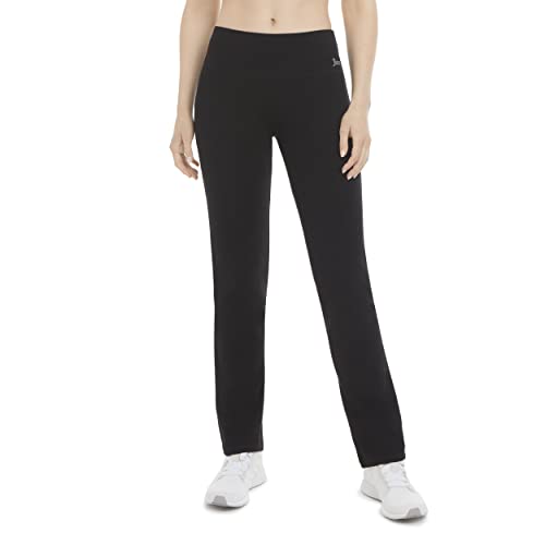 Juicy Couture Damen Essential Yogahose mit hoher Taille aus Baumwolle Yoga-Hose, tiefschwarz, Mittel von Juicy Couture