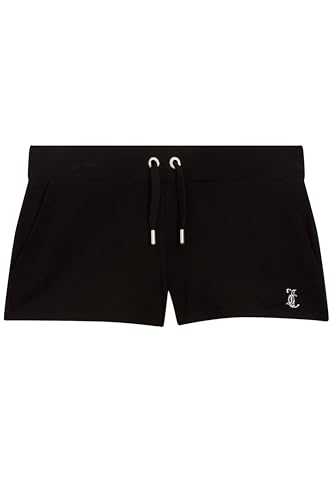 Juicy Couture Damen Jersey Booty Damenshorts Sommershorts mit Appliaktionen in versch. Farben Lässige Shorts, Black, XS von Juicy Couture
