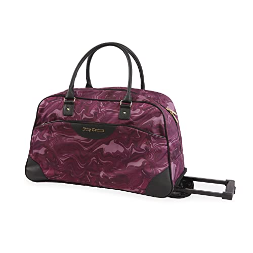 Juicy Couture Damen Libra Rolling Duffel, Burgunderroter Marmor, Juicy Couture Damen Rolltasche Libra von Juicy Couture