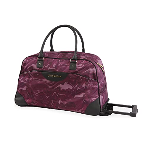 Juicy Couture Damen Libra Rolling Duffel, Burgunderroter Marmor, Juicy Couture Libra Damen Rolling Duffel von Juicy Couture