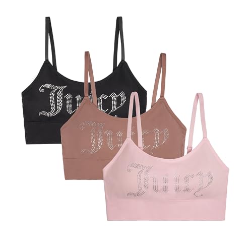 Juicy Couture Damen Nahtlose Komfort-Bustiers ohne Bügel, Bralettes, Multipack, Large Juicy Couture Damen Nahtlose Komfort-Bustiers ohne Bügel, Bralettes, Multipack, Large von Juicy Couture