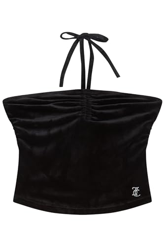Juicy Couture Damen Neck Holder figubetontes T Top Oberteil mit Applikationen versch. Farben Trägershirt/Cami Shirt, Black, XS Juicy Couture Damen Neck Holder figubetontes T Top Oberteil mit Applikationen versch. Farben Trägershirt/Cami Shirt, Black, XS von Juicy Couture