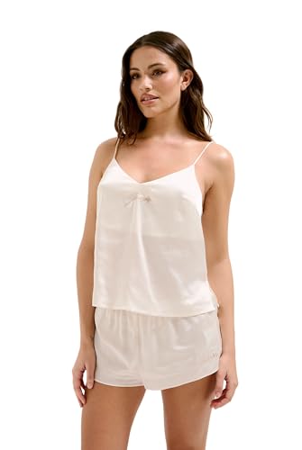 Juicy Couture Damen Relaxed Shorts-Pyjama Unterteil Hose Schlafhose Schlafanzughose aus Satin versch. Farben Pyjamaunterteil, Sugar Swizzle, S von Juicy Couture