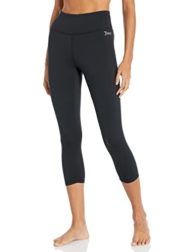 Juicy Couture Damen Yoga-Strumpfhose mit hoher Taille, 55,9 cm Leggings, tiefschwarz, Klein von Juicy Couture