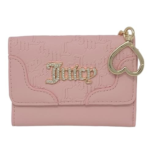 Juicy Couture Doppelseitige dreifach gefaltete Brieftasche, pink/strasssteine, Einheitsgröße, Juicy Couture Geldbörse von Juicy Couture